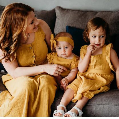 Matching Family! Women’s Yellow Maxi Dress