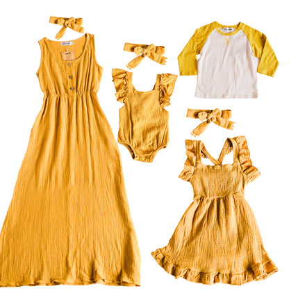 Matching Family! Yellow Infant Romper