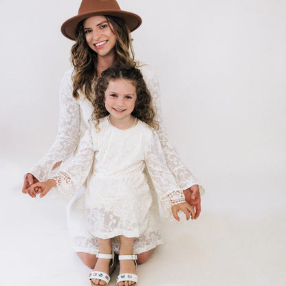 Mommy and Me! Toddler & Girls Ivory Lace Dress