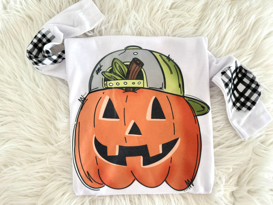 Boys Pumpkin Hat Graphic Tee