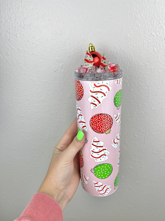 Christmas c a k e tumbler