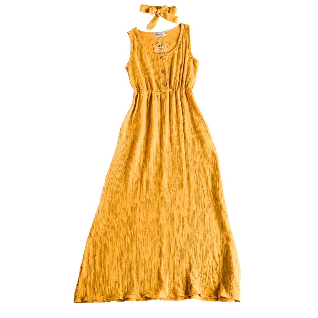 Matching Family! Women’s Yellow Maxi Dress