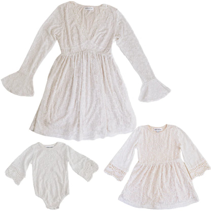 Mommy and Me! Infant Ivory Lace Match