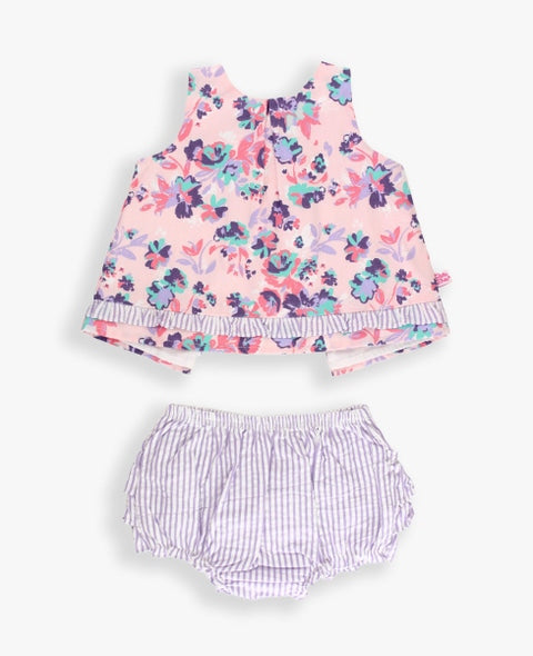 Princess Meadow Woven Ruffle Swing Top and Bloomer Set