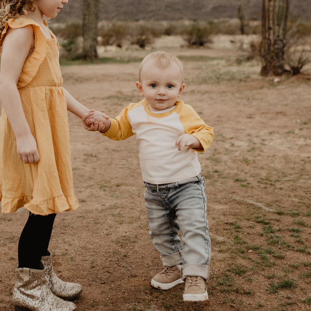 Matching Family! Boy’s Yellow Raglan Shirt