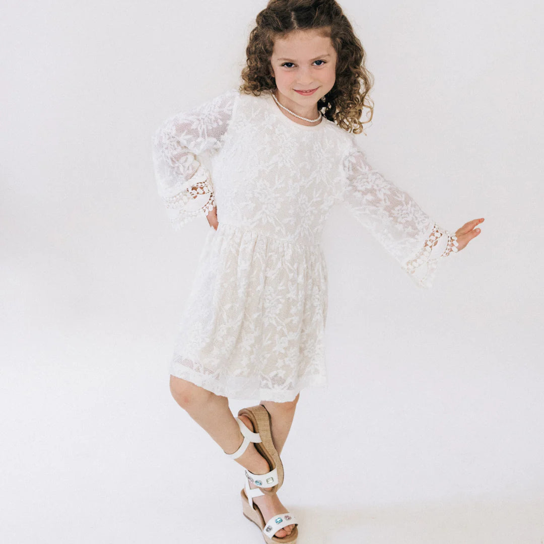 Mommy and Me! Toddler & Girls Ivory Lace Dress