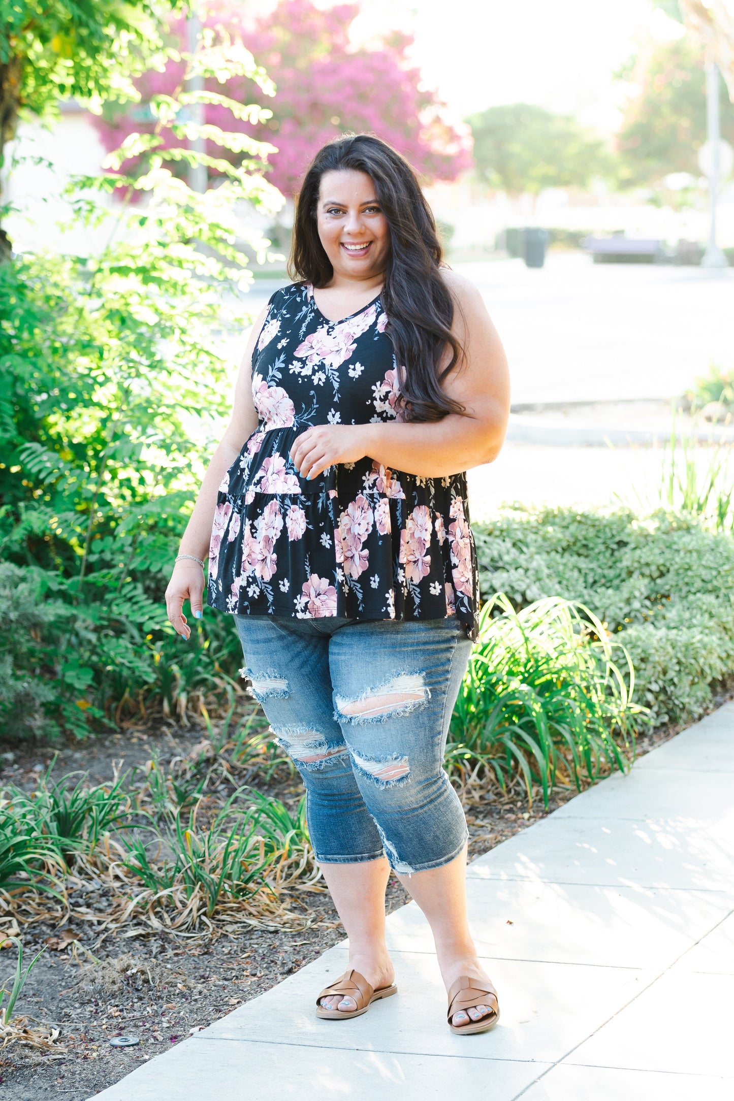 Tiered Vintage Floral Babydoll