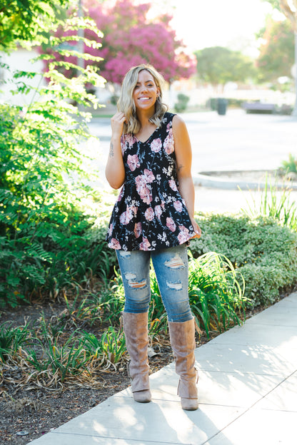 Tiered Vintage Floral Babydoll