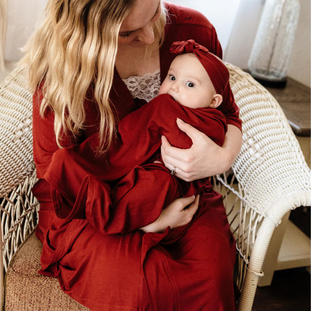 Mommy and Child Matching Robe and Swaddle Set