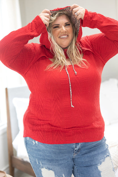 Holiday Red Peek-A-Boo Sweater