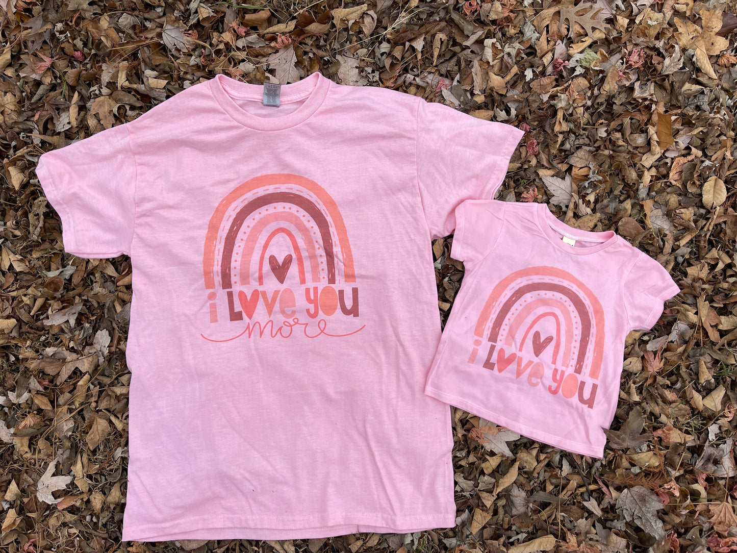 I love you more hand dyed tee